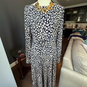 Jessica Howard Black and White Animal Print Dress